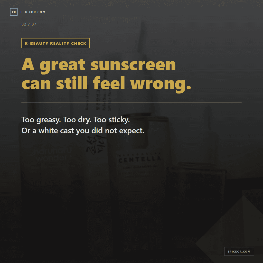 Korean Sunscreen Texture Guide card 2
