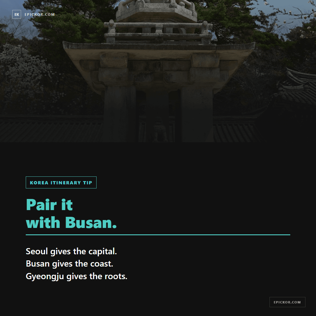 Not Seoul But Gyeongju Korea Travel card 6