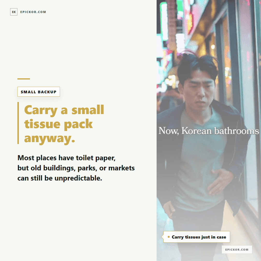 Carry tissues just in case