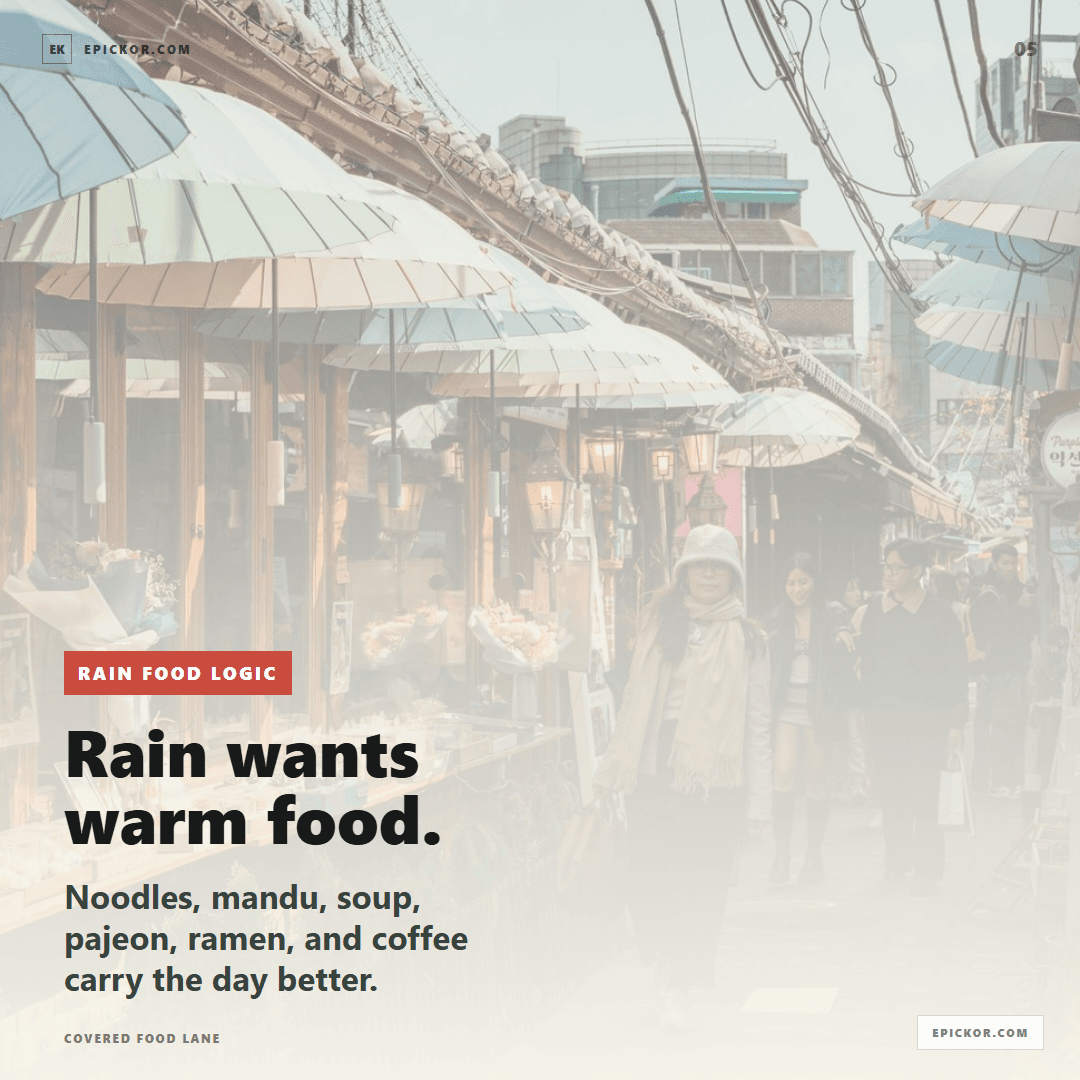 Covered food lane