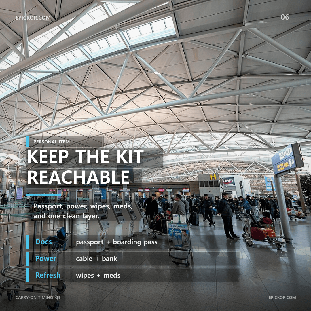 Carry-on timing kit