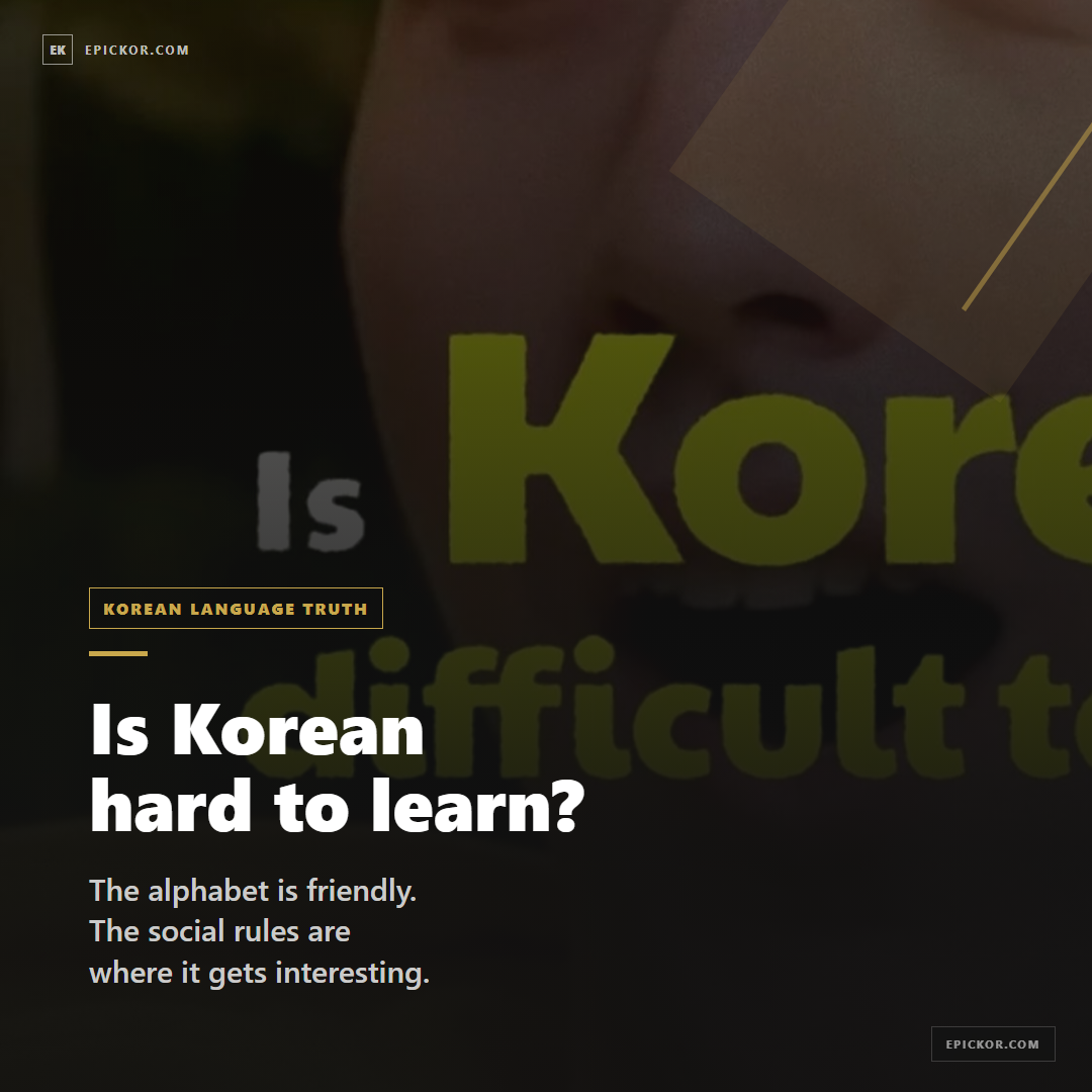 Korean Language Learning guide cover