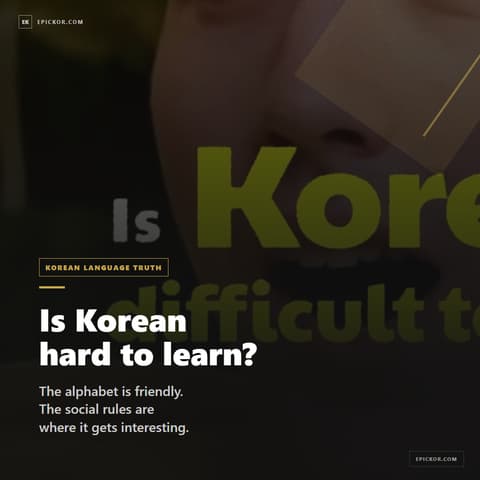 Korean Language Learning guide cover