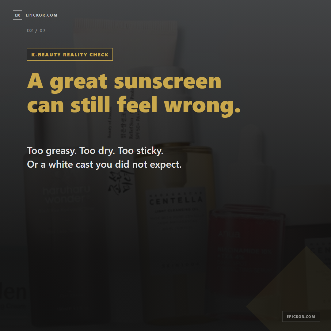 Korean Sunscreen Texture Guide card 2