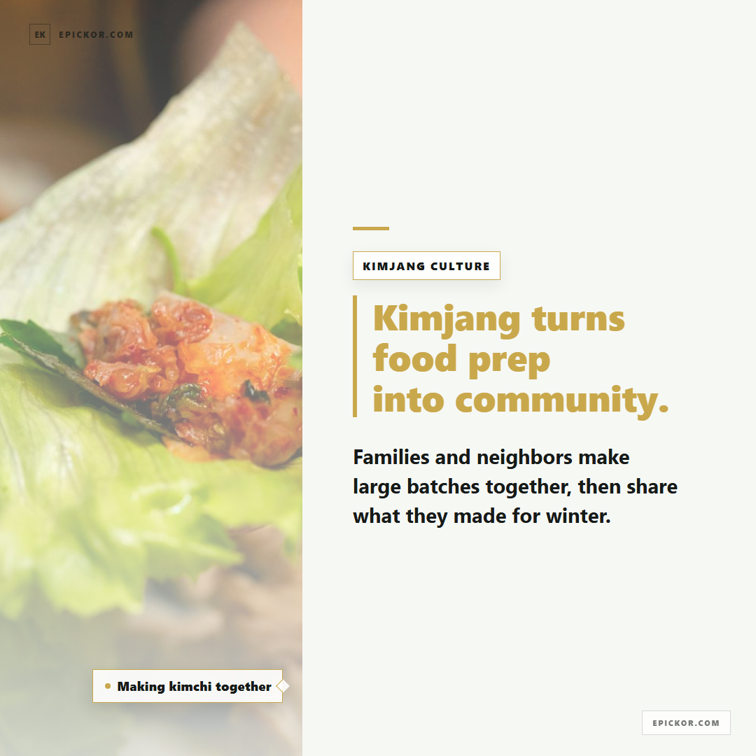 Making kimchi together