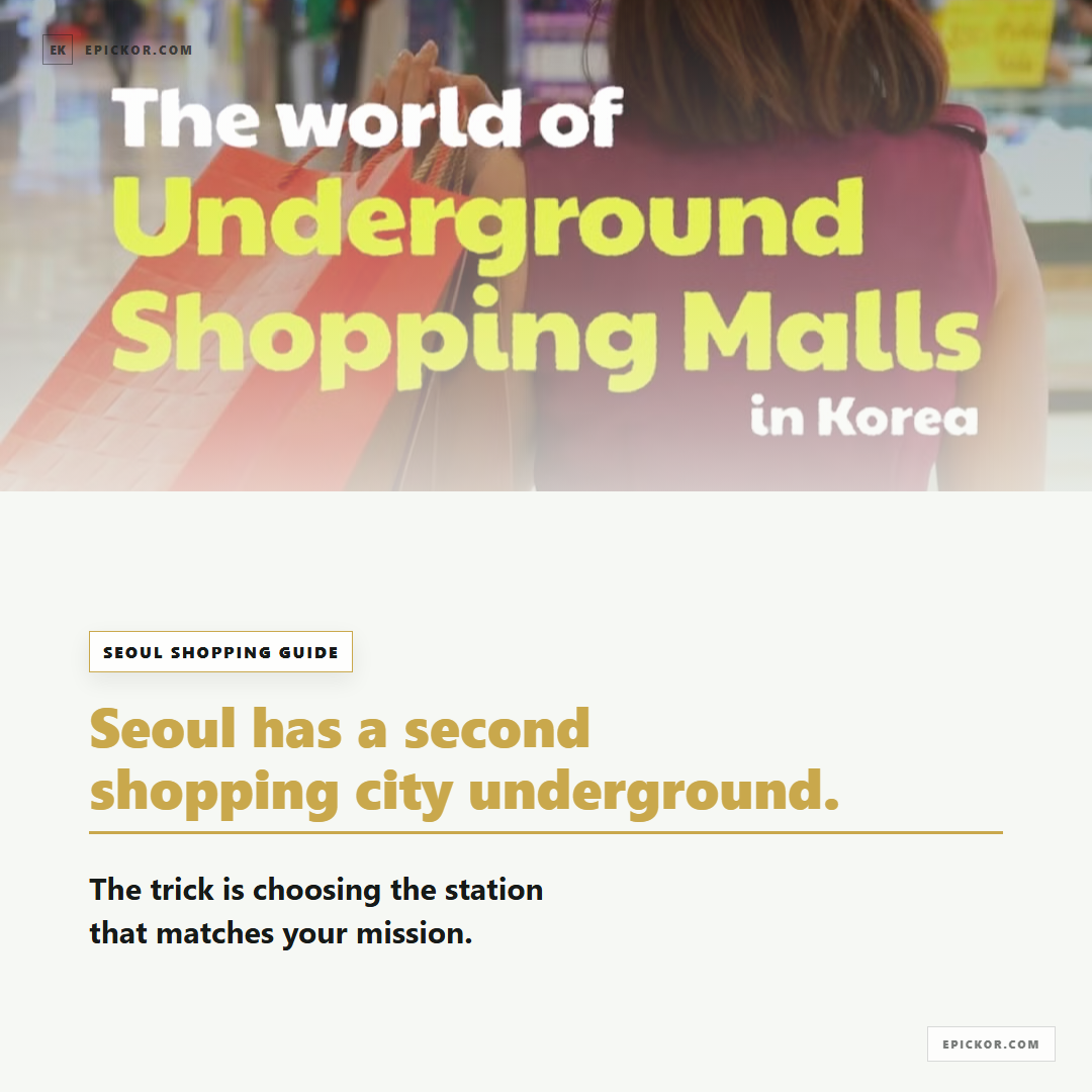 Seoul Underground Shopping Malls guide cover