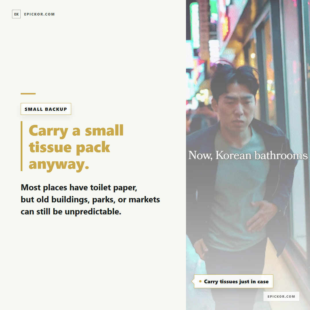 Carry tissues just in case