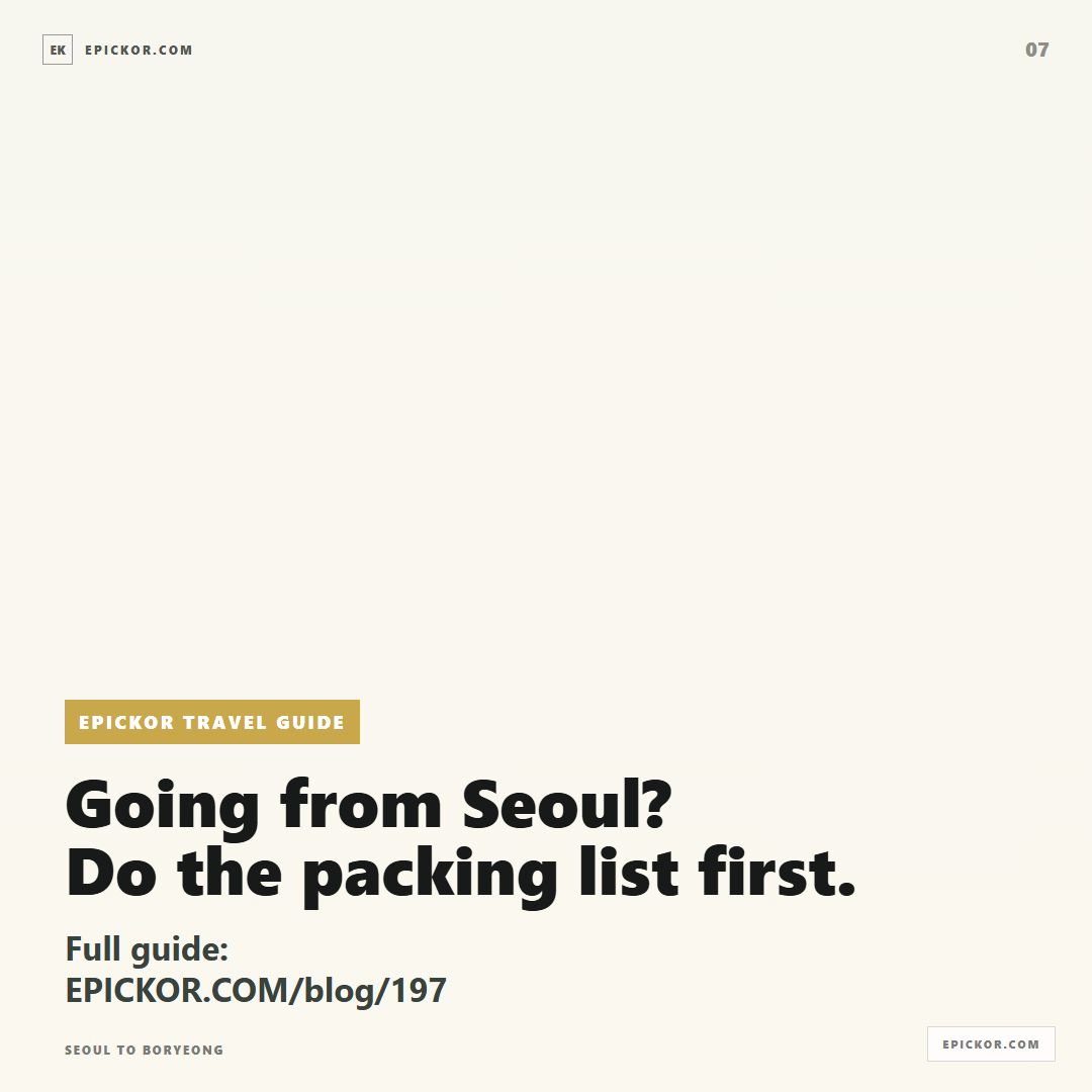Seoul to Boryeong