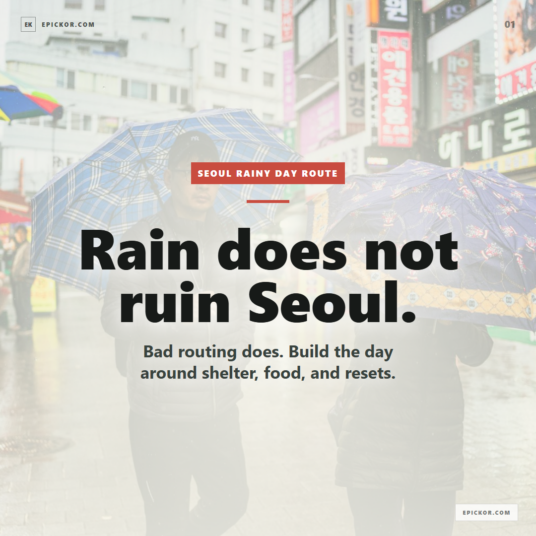 Seoul Rainy Day Itinerary guide cover