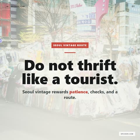 Seoul Vintage Shopping Guide guide cover