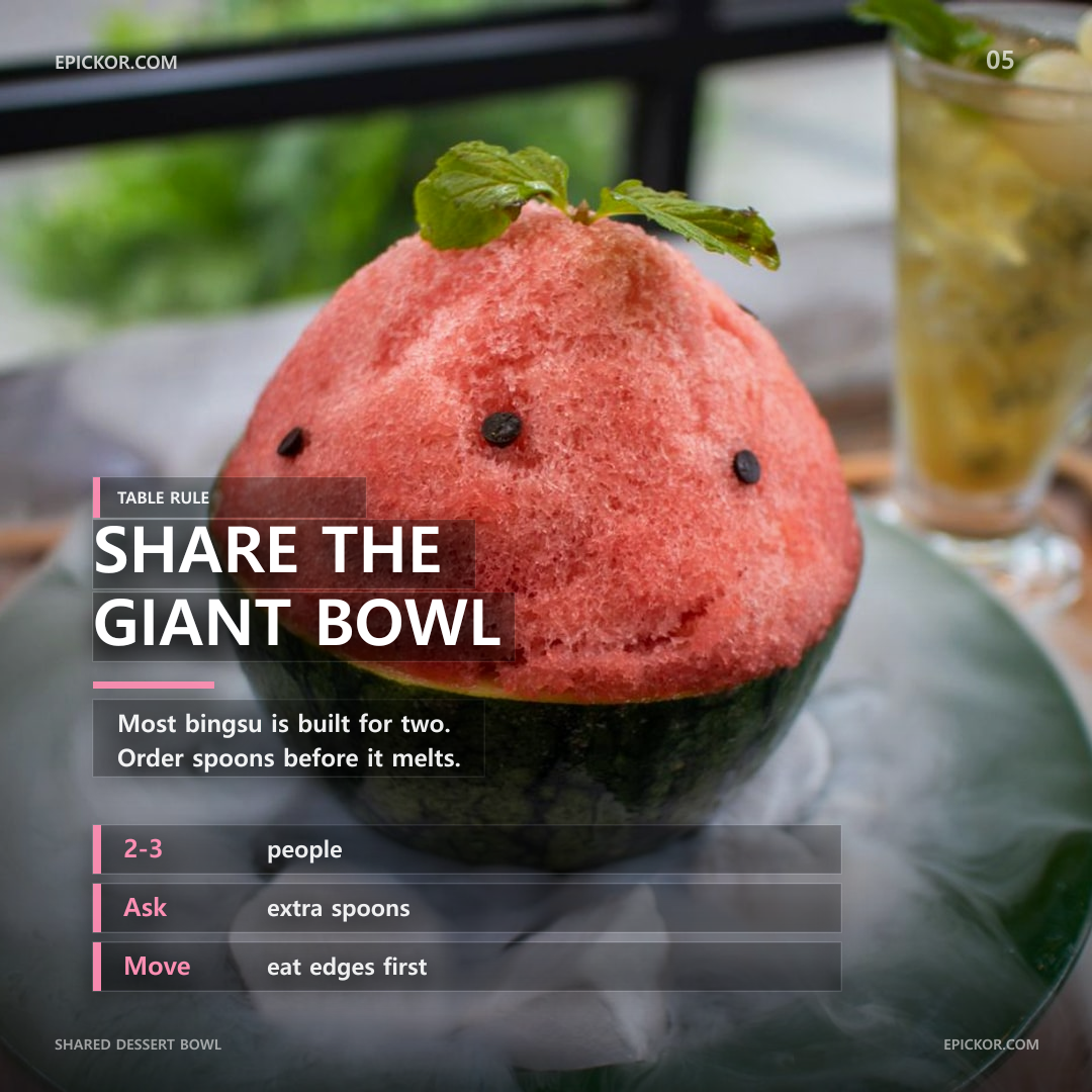 Shared dessert bowl