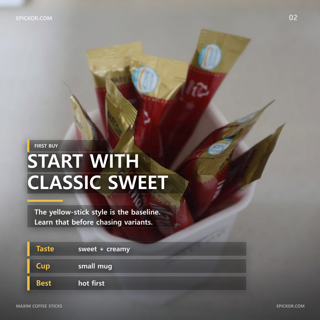 Maxim coffee sticks