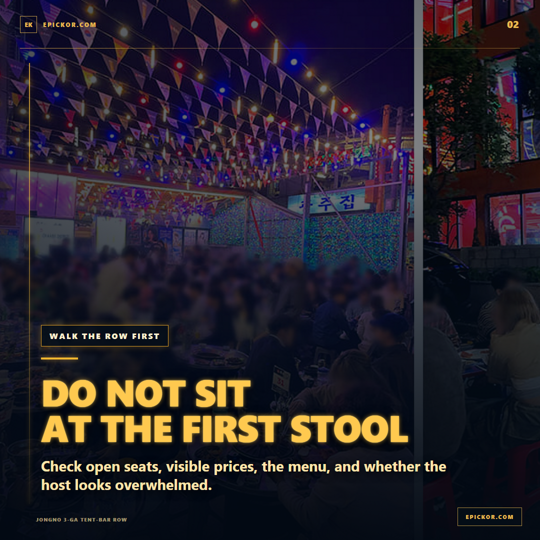 Jongno 3-ga tent-bar row