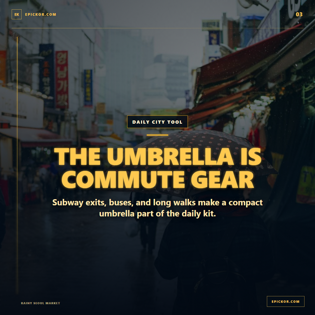 Rainy Seoul market