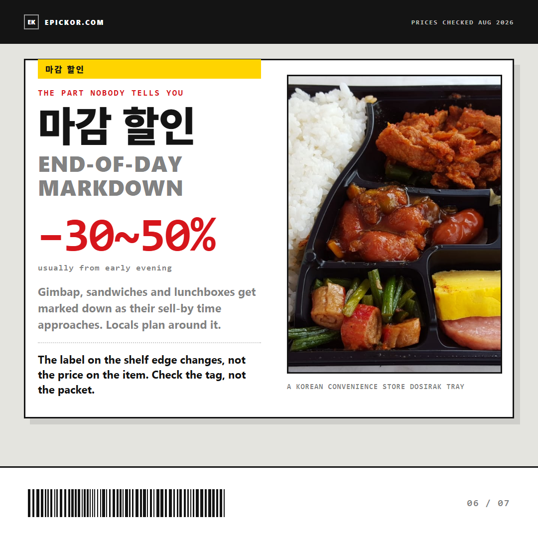 A Korean convenience store dosirak tray
