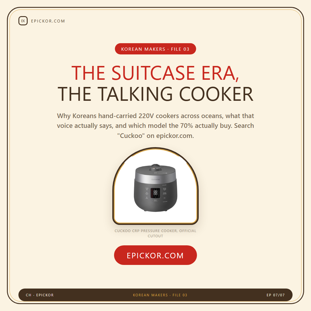 Cuckoo CRP pressure cooker, official cutout