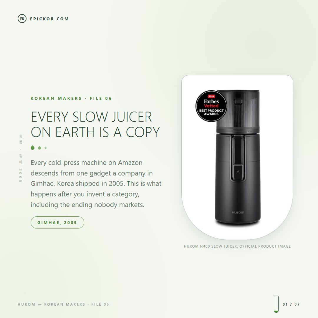 Hurom: The Korean Company That Invented the Slow Juicer — and What Happens After Everyone Copies You guide cover