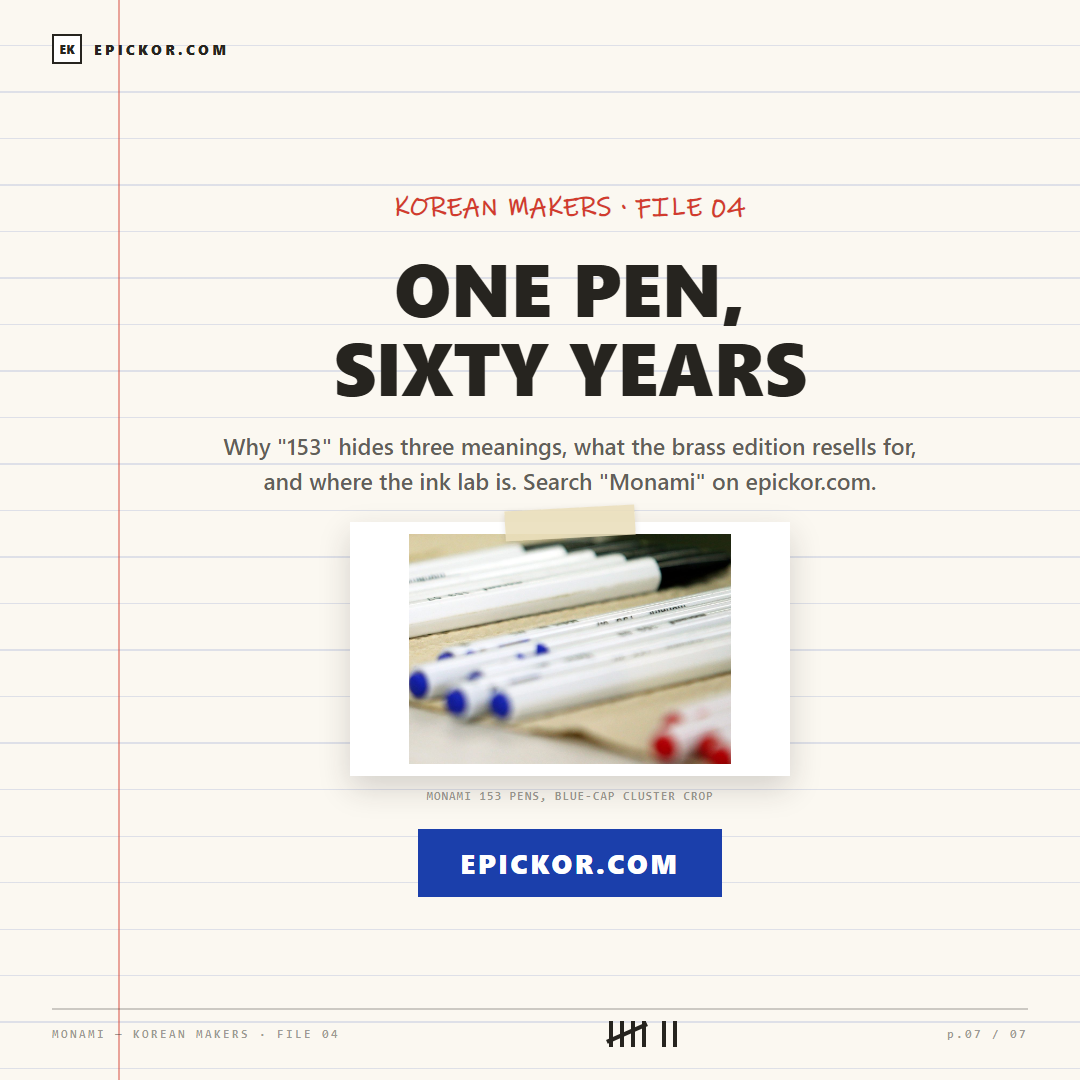 Monami 153 pens, blue-cap cluster crop
