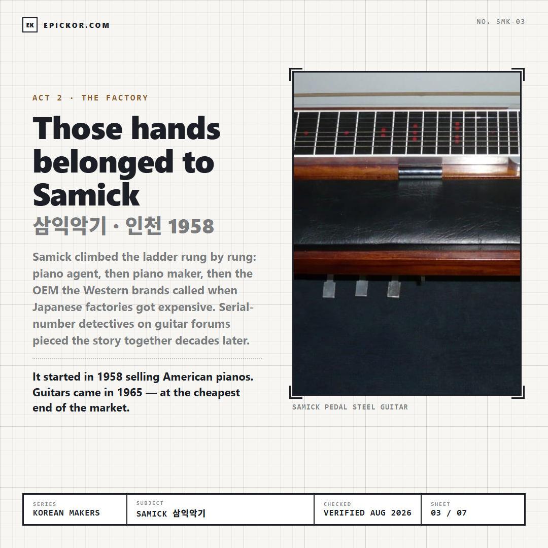 Samick pedal steel guitar