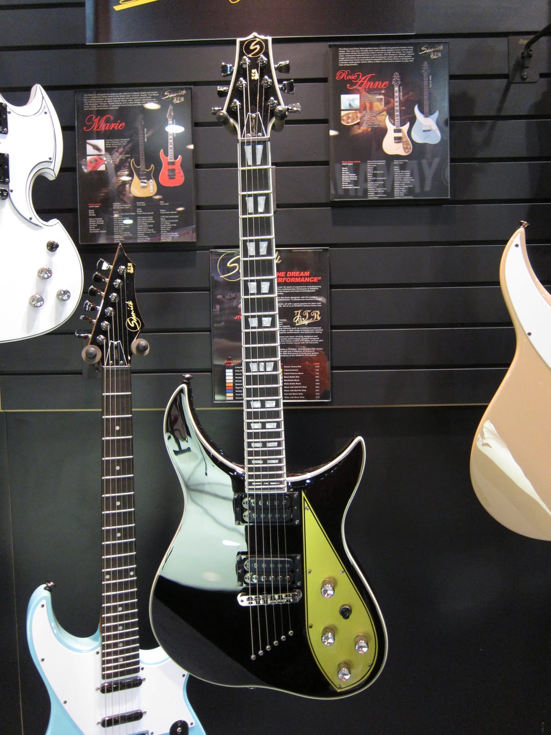 A Samick JTR series electric guitar under the company's own brand.