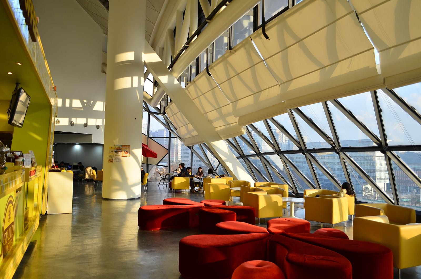 Interior of a book cafe at Sungkyunkwan University in Seoul