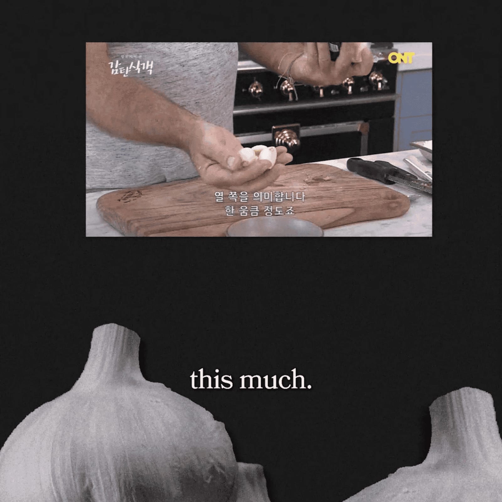 Korean garlic and cooking explainer frame