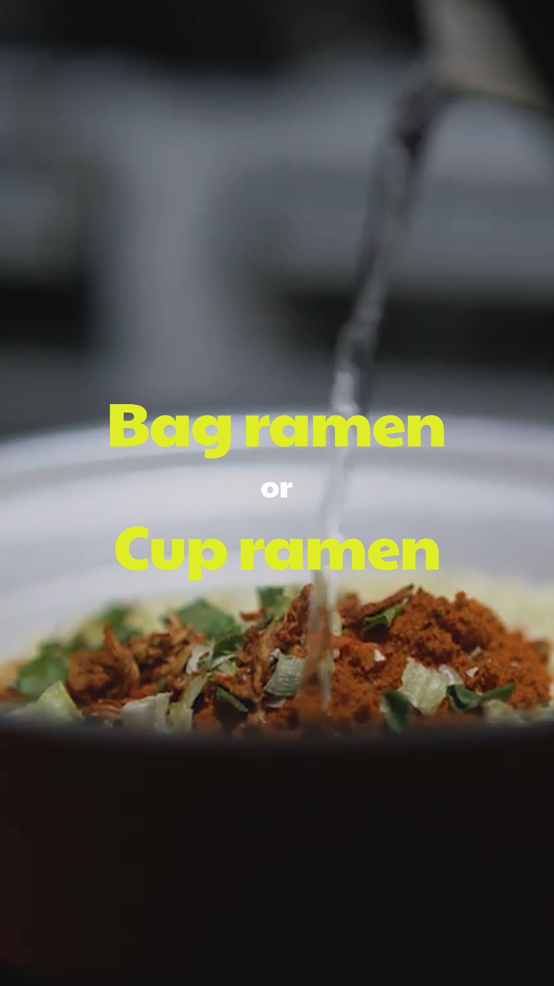 A Korean ramyeon frame from the original EpicKor noodle comparison footage.