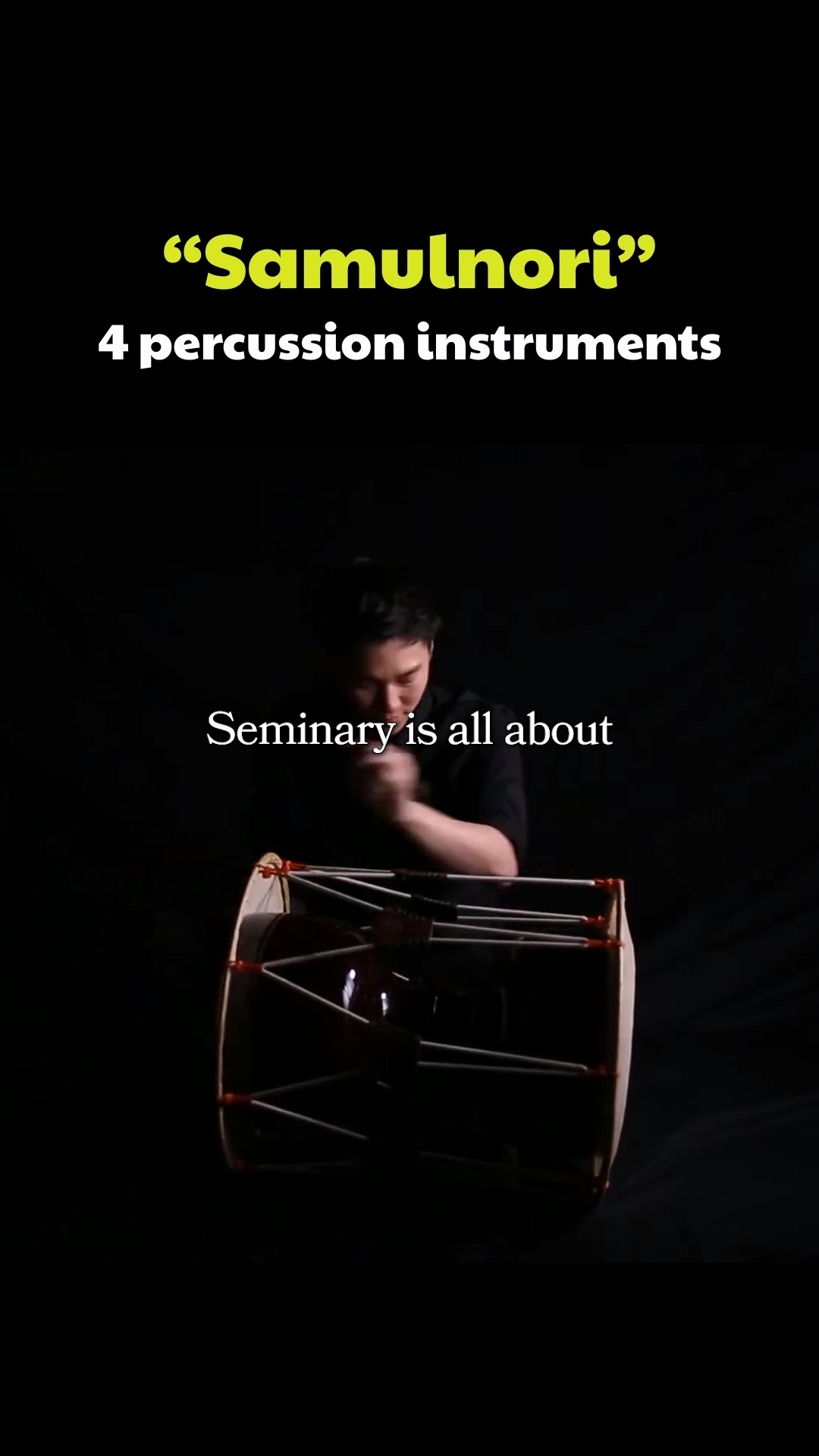 Modern Samulnori performance on a high-tech stage