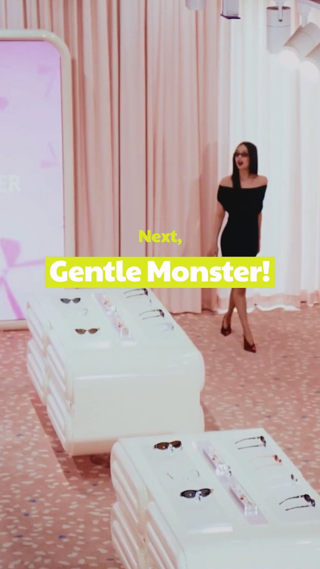 The artistic installation inside a Gentle Monster store