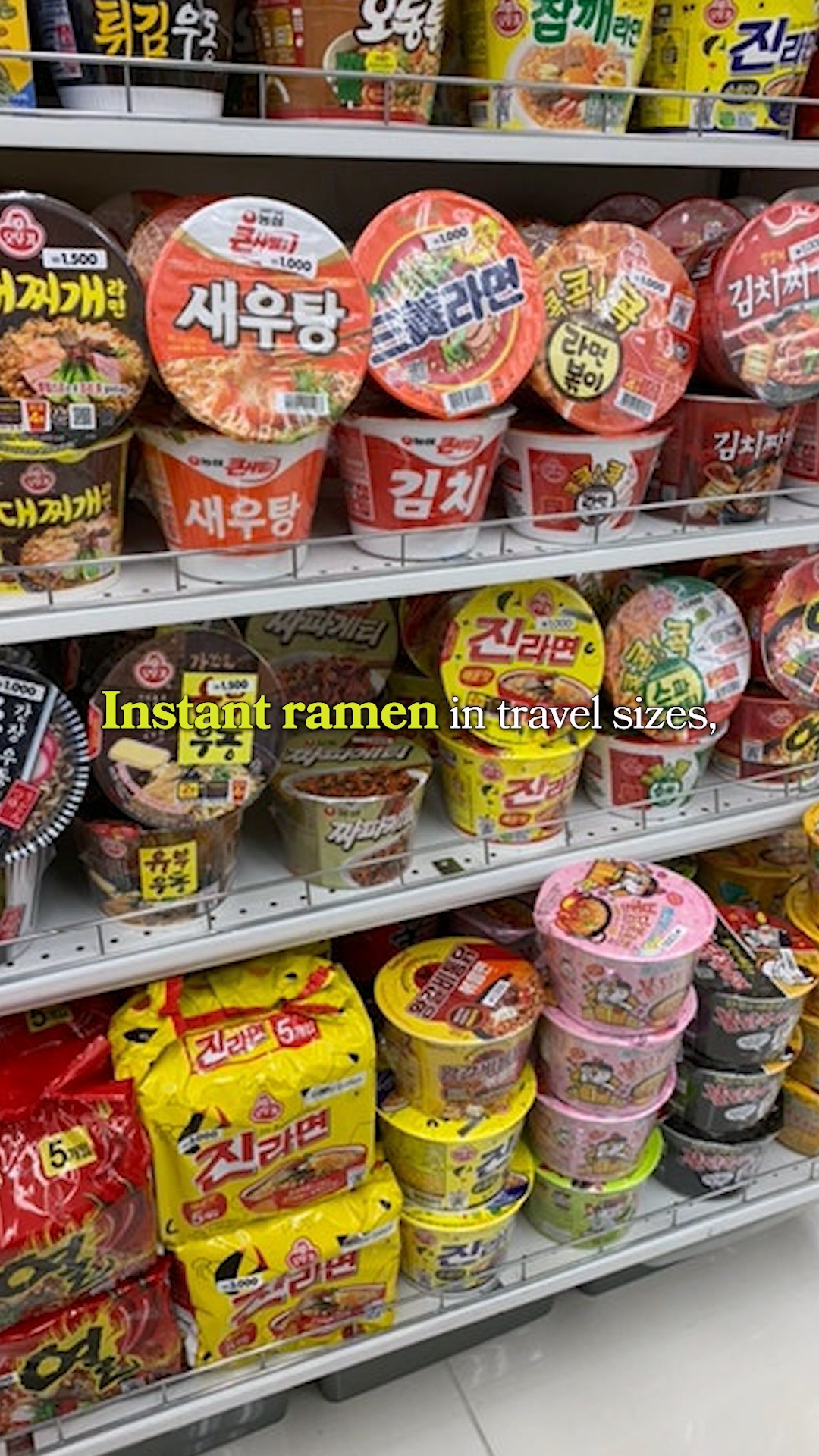 A display of affordable camping gear at Daiso