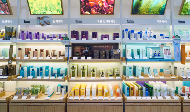 Korean sunscreen texture and skincare product close-up