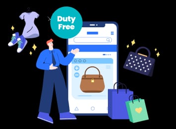Official Korean duty-free shopping process illustration