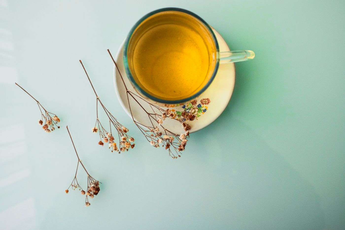 A calm herbal tea setup that fits Korea's beauty-tea and routine-drink side of K-wellness.
