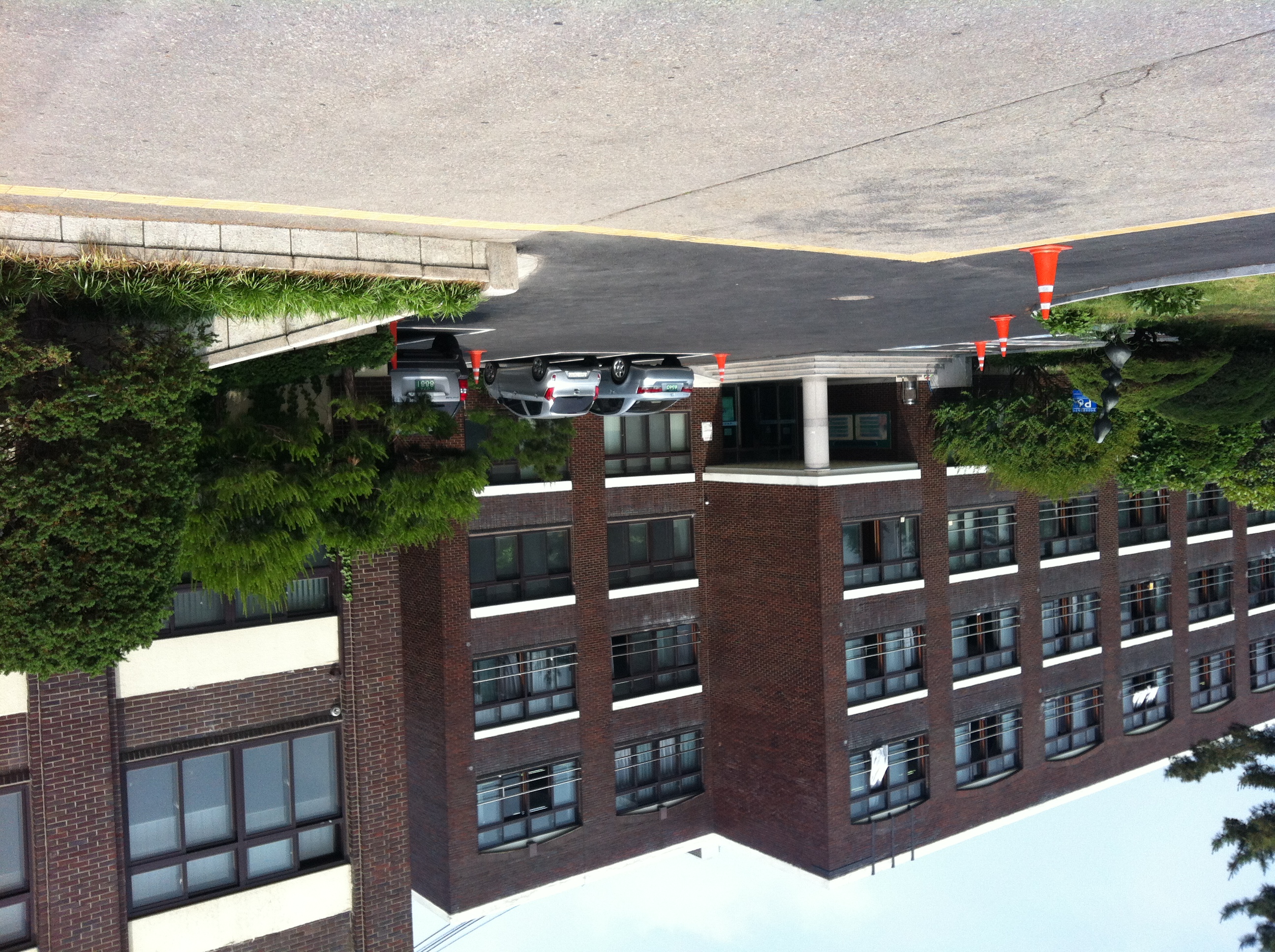 Whimoon High School's south building in Seoul, showing the current campus side of a school with early 20th-century roots.