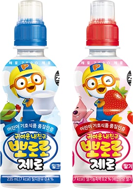 Pororo Zero in the 235 ml bottle, the standard size sold in Korean convenience stores.